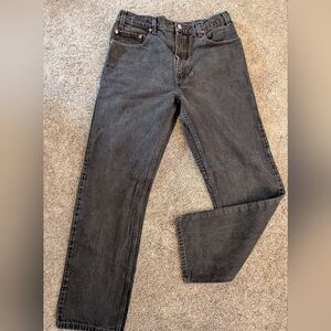 Men's Levi's 505 Charcoal Straight Jeans Size 36 X 32 EUC